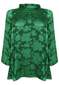 Tunic turtle neck DÉVORÉ - green - #4