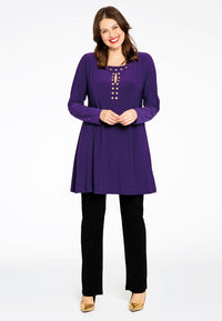 Tunic wide bottom studs DOLCE - purple - #2