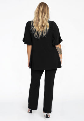 Tunic flare frilled sleeves DOLCE - black  - #3