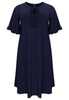 Dress frilled sleeves DOLCE - blue - #4