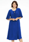 Dress frilled sleeves DOLCE - indigo