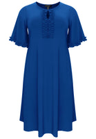 Dress frilled sleeves DOLCE - indigo - #3