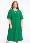 Dress frilled sleeves DOLCE - green
