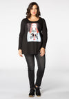 Tunic Big eyes flare - black - #2
