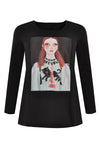 Tunic Big eyes flare - black - #4
