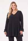 Tunic wide bottom frill UNI DOLCE - black - #2