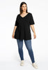 Tunic V flare COTTON - black  - #2