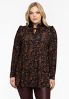 Tunic flare grandad collar IRIS - black - #1