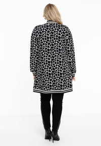 Cardi Jacket wide bottom GIRAFFE - black - #3