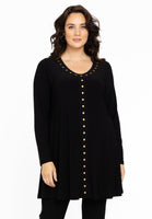 Tunic wide bottom studs DOLCE - black  - #1