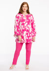 Tunic wide bottom keyhole FREESIA - pink