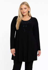 Tunic wide bottom strass DOLCE - black - #1