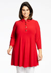 Tunic wide bottom buttons DOLCE - red - #1
