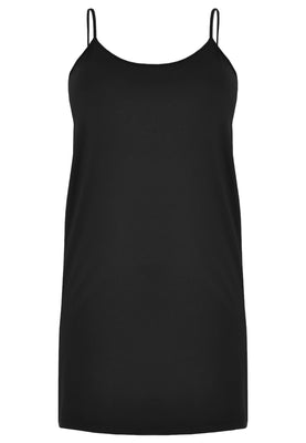 Slip dress spaghetti straps - black  - #3