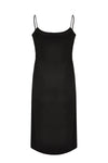Slip dress midi spaghetti straps - black - #2