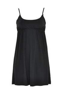 Slip dress spaghetti straps - black - #3