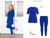 Tunic flare ruffled v-neck DOLCE - indigo - #5