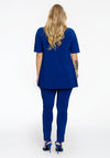 Tunic flare ruffled v-neck DOLCE - indigo - #3