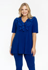Tunic flare ruffled v-neck DOLCE - indigo - #1