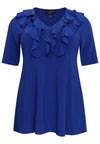 Tunic flare ruffled v-neck DOLCE - indigo - #4