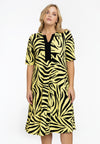 Dress A-line ZEBRA - yellow