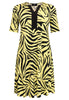 Dress A-line ZEBRA - yellow - #4