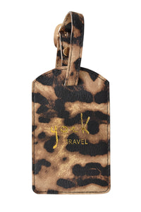 Luggage Tag Leopard - brown - #1