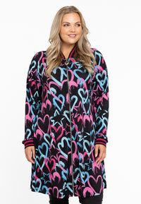 Bomber long HEARTS - black - #1
