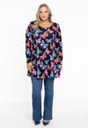 Tunic wide bottom BUTTERFLIES - black - #2
