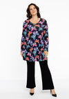 Tunic wide bottom BUTTERFLIES - black - #2