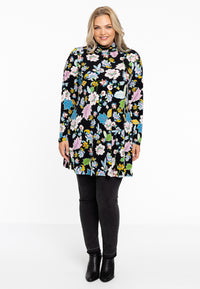 Shirt wide bottom FLOWERPOWER - black - #2