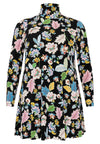 Shirt wide bottom FLOWERPOWER - black - #4