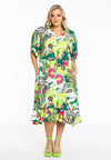 Dress oversized frilled AMALFI - bright green