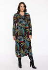 Wrap Dress PALM LEO - black 