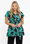 Tunic ruffle v-neck EDEN - green 