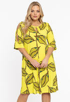 Dress open shoulder LAURE - yellow - #1