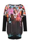 Shirt wide graffiti - black - #4