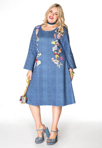 Dress denim/emoji - blue - #2