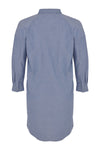 Blouse flower paillet chambray - indigo - #3