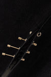 Jacket denim metal rings - black - #5