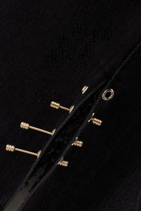 Jacket denim metal rings - black - #5