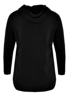 Sweater hooded Close to - black  - #3