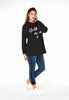 Sweater hooded Close to - black  - #2