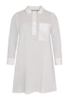 Blouse long placket short - white - #4