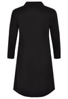 Blouse long placket short - black - #2