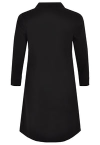 Blouse long placket short - black - #2