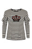 Shirt wide crown STRIPED - black - #4