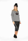 Shirt wide crown STRIPED - black - #1