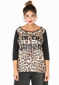 Shirt Queen leopard - black - #1