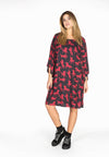 Dress wide sleeves HORSES - black - #2